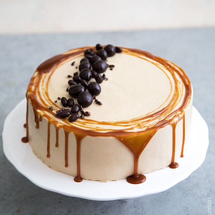 Caramel Coffee Banana Cake