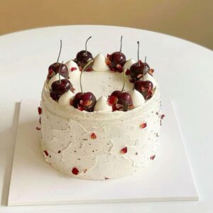 Minimalist White Black Forest Cake
