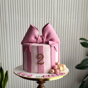 Deluxe Pink Gift Box Cake