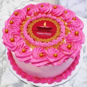 Festival of Lights Pink Celebration Cake