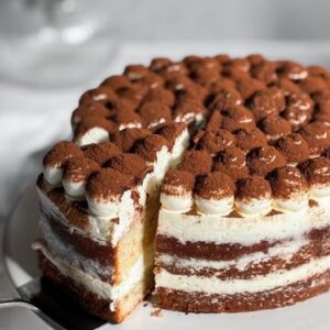 Naked Tiramisu Layer Cake
