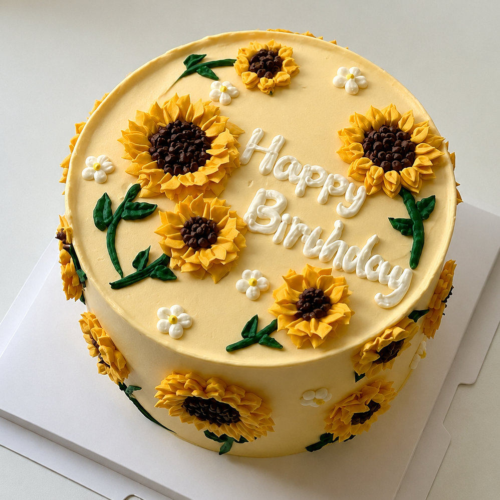 Sunflower bday cake