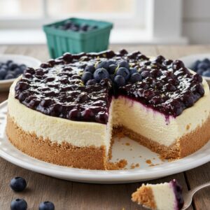 Velvet Blueberry Cheesecake