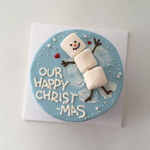Melting Snowman Festive Cake