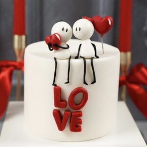 Sweetheart Stick Figure Love Cake