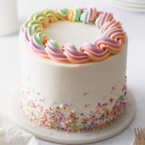Happy Holidays Sprinkled Cake