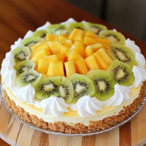Mango Cheesecake With Kiwi Slices