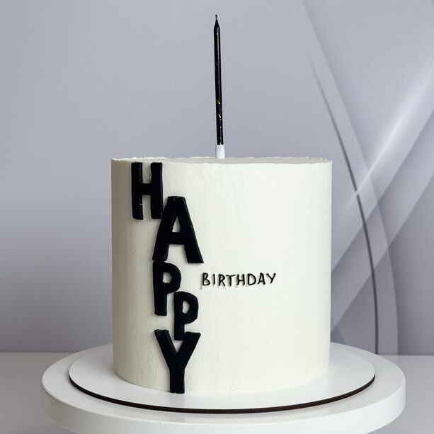 minimalist bday cake