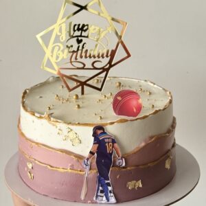 Pink Cricket Cake