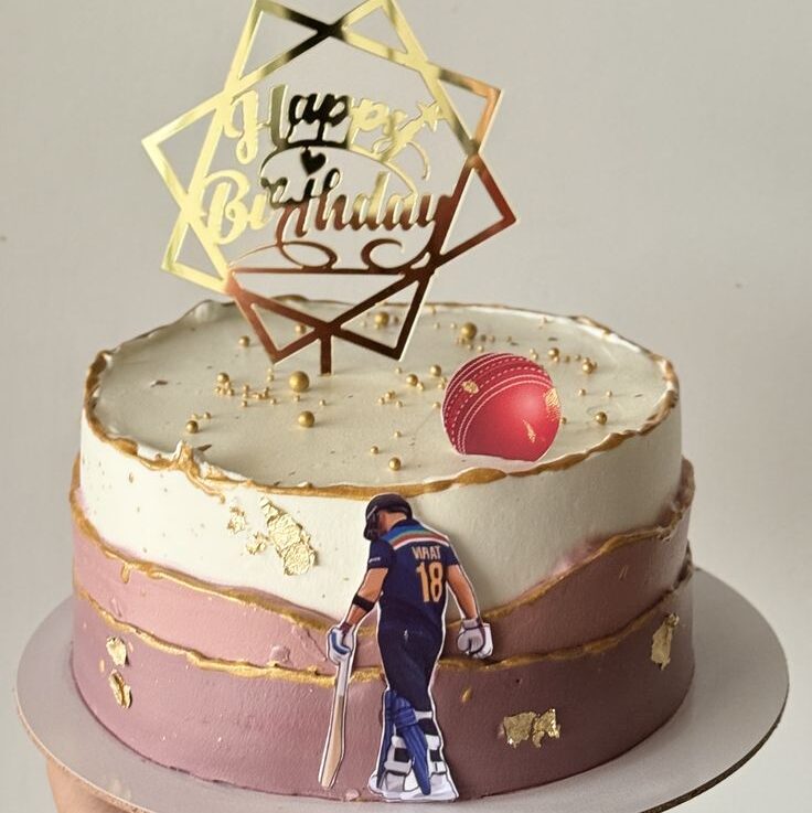 pink cricekt cake