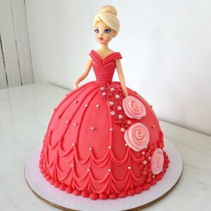 Magical Red Barbie Cake