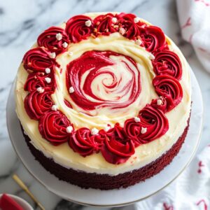 Whipped Swirls Red Velvet Cake