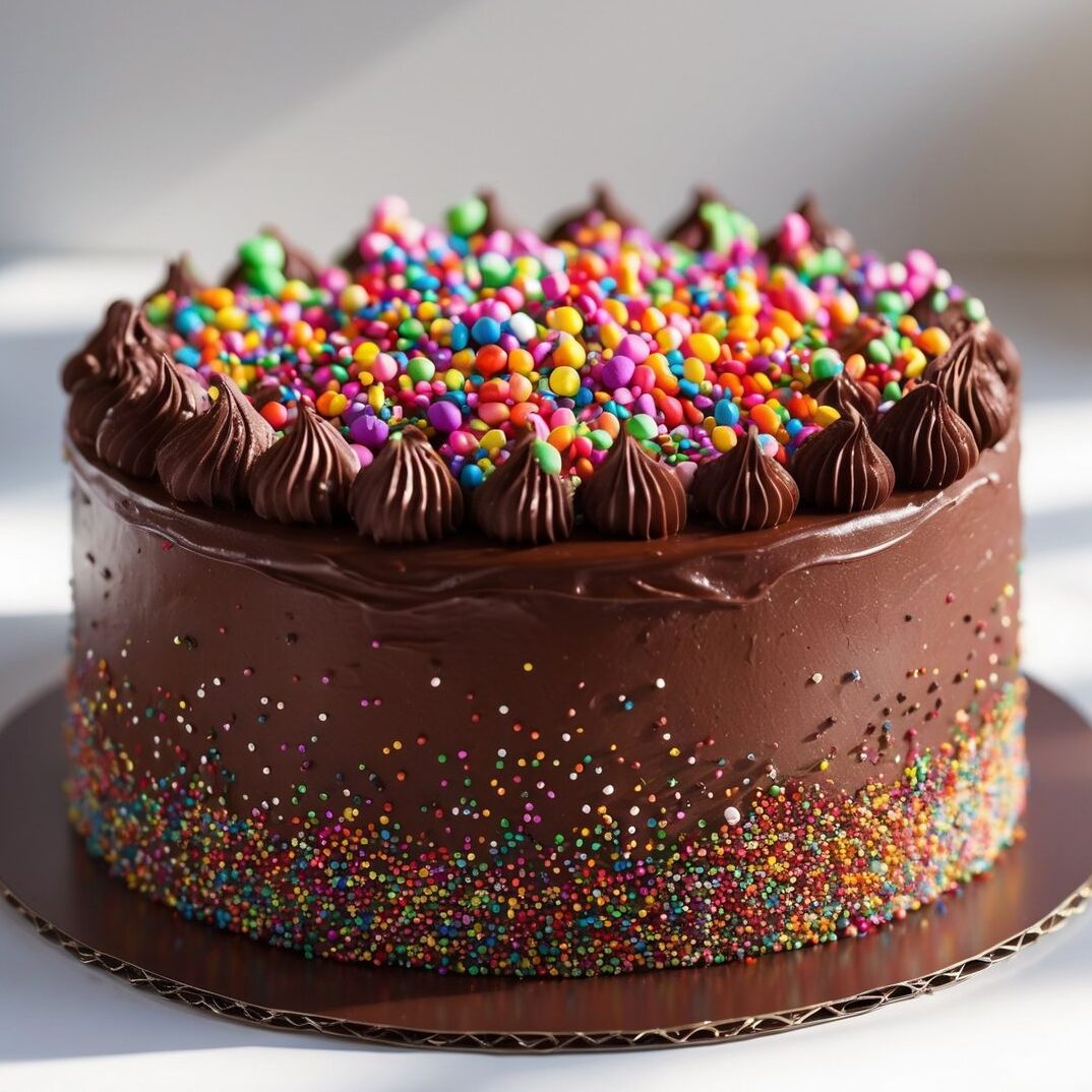 sprinkle birthday chocolate cake