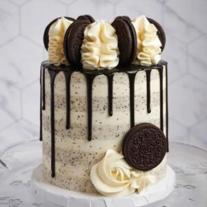 Sprinkled Oreo Drizzle Cake