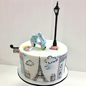 Travel Theme Scooty Cake