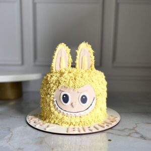 Fluffy Yellow Labubu Cake